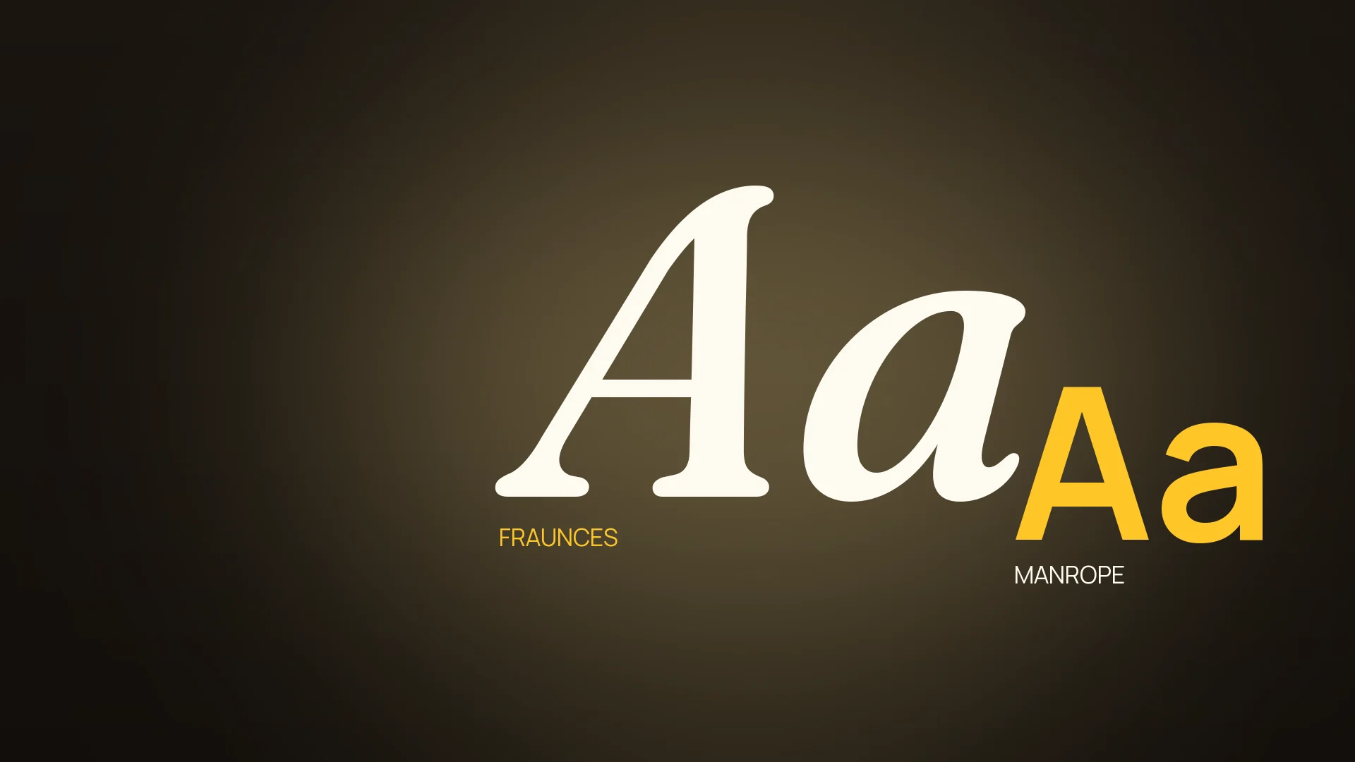 As letras Aa em Fraunces e em Manrope lado a lado